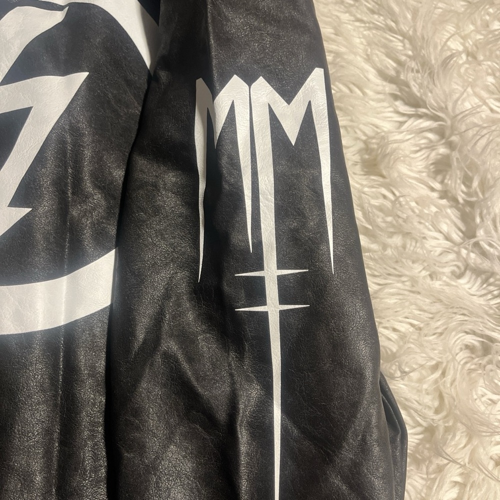 New unreleased Marilyn Manson dolls kill collab moto leather jacket - Picture 2 of 5